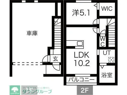GR今羽(1LDK/1階)の間取り写真