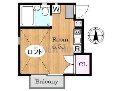 ワセダエノキハウス(ワンルーム/1階)の間取り写真