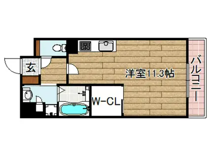 シャーメゾンミッド高槻(1K/6階)の間取り写真