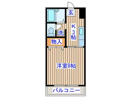 カーサ88小田原(1K/1階)の間取り写真