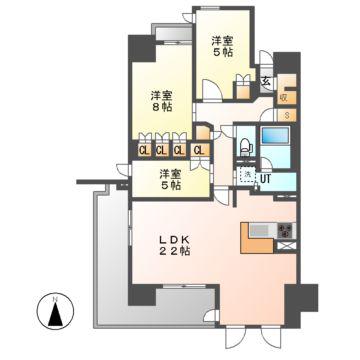ローレルコート星ヶ丘元町(3LDK/3階)の間取り写真