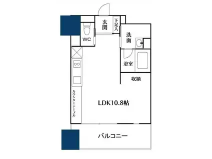 LIFE GRANDE HAKATA(ワンルーム/7階)の間取り写真