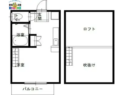 コーポジェミニ三芳(ワンルーム/1階)の間取り写真
