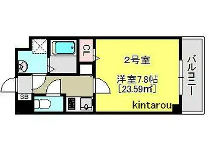 ミミハウス幕張(1K/4階)の間取り写真