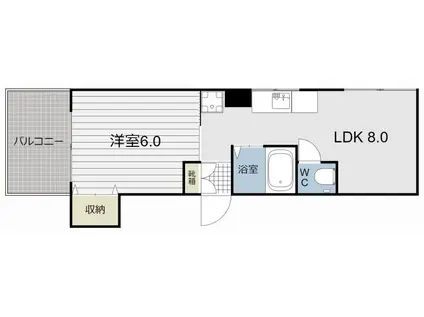 ムーラン・ルージュ(1LDK/5階)の間取り写真