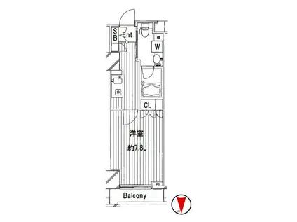 フィールA渋谷(1K/8階)の間取り写真
