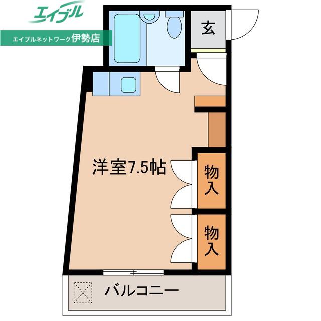 メゾンイースト(ワンルーム/3階)の間取り写真