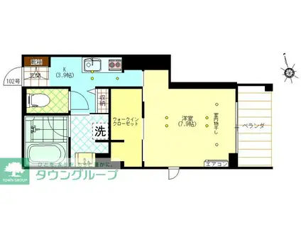 SHMレジステージ(1K/1階)の間取り写真