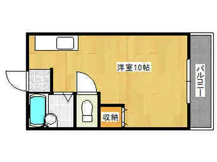 エステイト新屋敷(ワンルーム/2階)の間取り写真