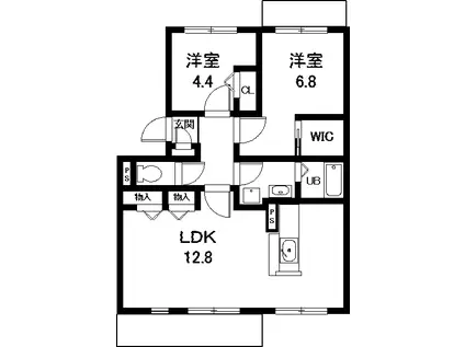 RAPPORTI(2LDK/1階)の間取り写真
