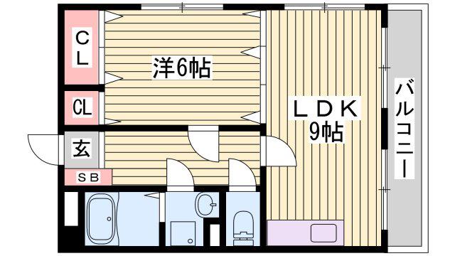 グランシャリオIII(1LDK/2階)の間取り写真