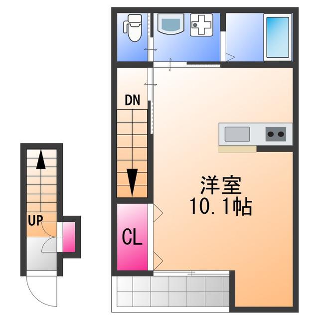WELL-BEING和泉大宮(ワンルーム/2階)の間取り写真