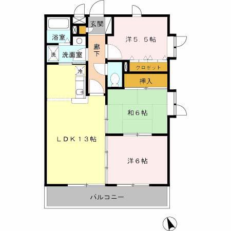 ル・グラン(3LDK/1階)の間取り写真