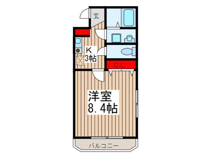 スターヒルズ(1K/1階)の間取り写真
