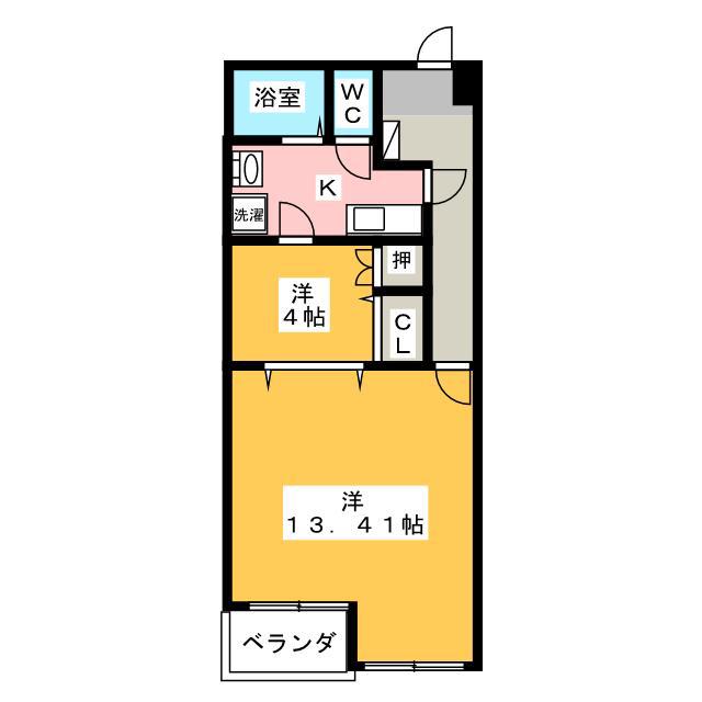 ARCO10(2K/6階)の間取り写真