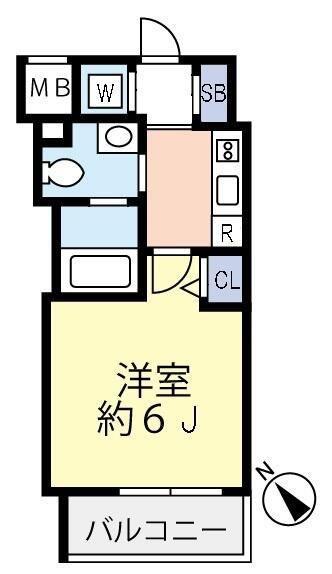 グランヴァン横濱反町(1K/8階)の間取り写真