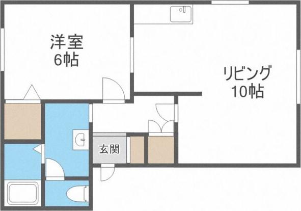 CAP・DE・COSMO(1LDK/1階)の間取り写真