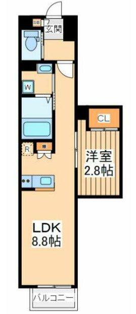 グランヒルズ(1LDK/1階)の間取り写真