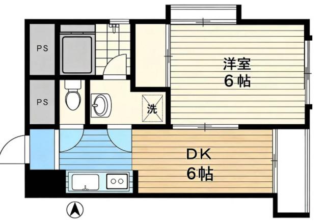 ハイライフ桜台(1DK/8階)の間取り写真