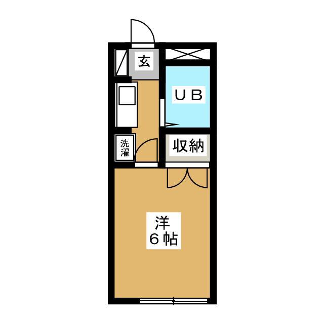 エムハイツ(1K/1階)の間取り写真