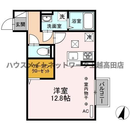 プレミアステイツA(ワンルーム/1階)の間取り写真