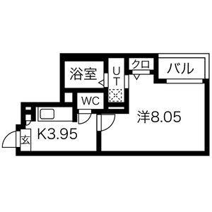JACK FUNAIRII(1K/1階)の間取り写真