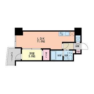 セレニテ本町グランデ(1LDK/10階)の間取り写真