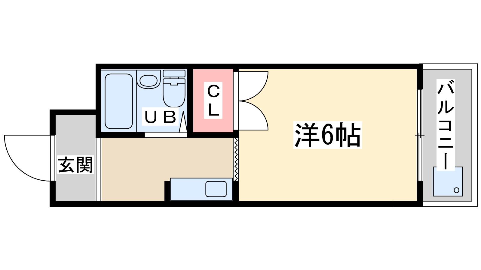 キングコーポ堂山(1K/4階)の間取り写真