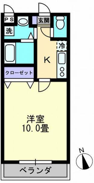 LE SOLEIL(1K/1階)の間取り写真