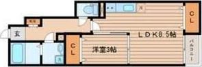 シンフォニー(1LDK/1階)の間取り写真