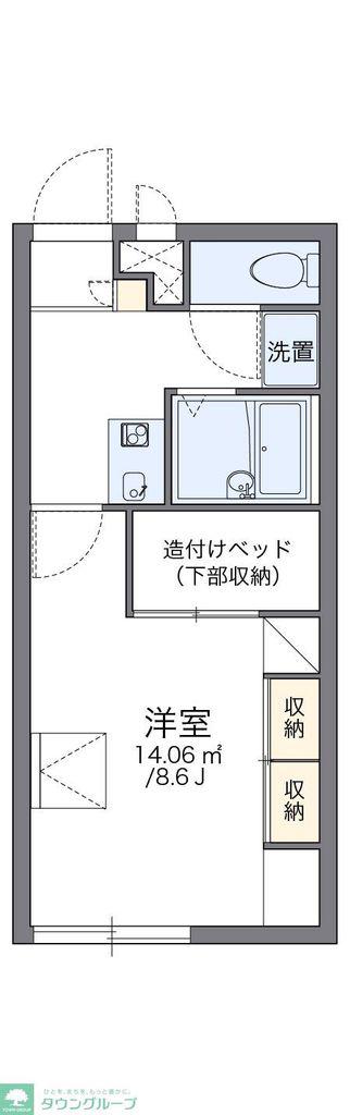 レオパレスドレミ(1K/1階)の間取り写真
