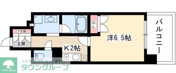 グランアベニュー名駅(1K/2階)の間取り写真