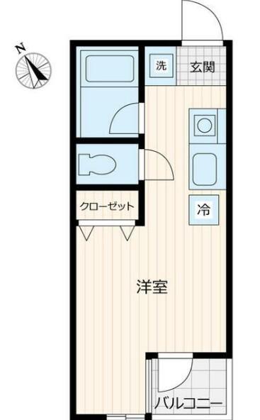本牧L2ビル(ワンルーム/2階)の間取り写真