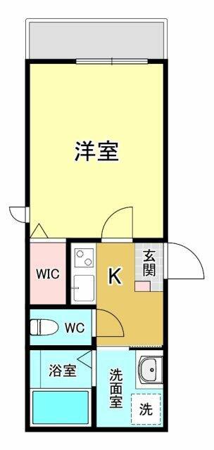MAGNOLIA(1K/1階)の間取り写真
