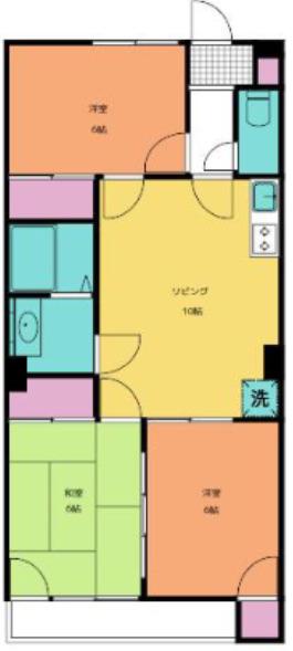 ワイエムパレス(3LDK/3階)の間取り写真