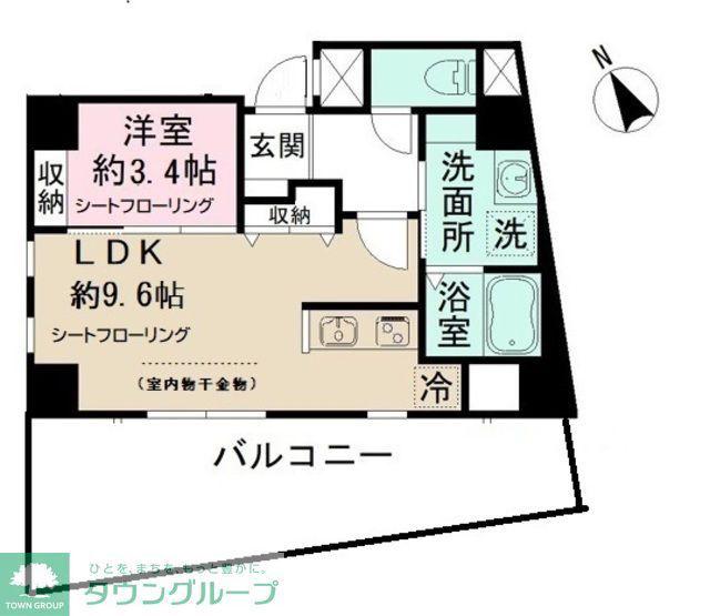 LEO六拾壱番館(1LDK/2階)の間取り写真