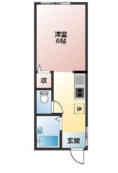 TJ海南岡田(1K/1階)の間取り写真