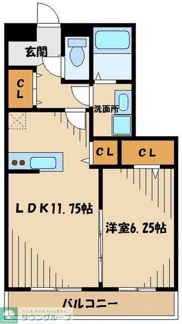 メゾン・ルーチェ(1LDK/3階)の間取り写真