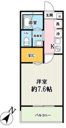 キャメル所沢弥生町2(1K/3階)の間取り写真