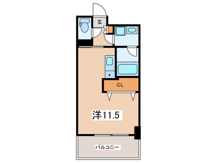 @GBSTATION(ワンルーム/2階)の間取り写真