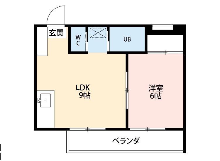 煉瓦館35(1LDK/2階)の間取り写真
