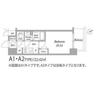 アドバンス大阪セレーノ(1K/2階)の間取り写真