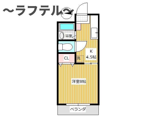 メゾンベルミュール(1K/1階)の間取り写真