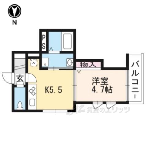 シャーメゾン住吉(1DK/3階)の間取り写真