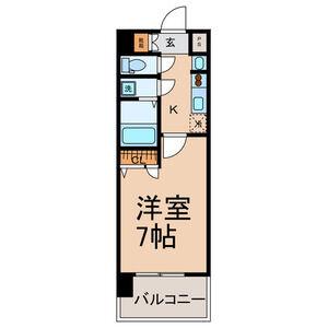 UURコート名古屋名駅(1K/6階)の間取り写真