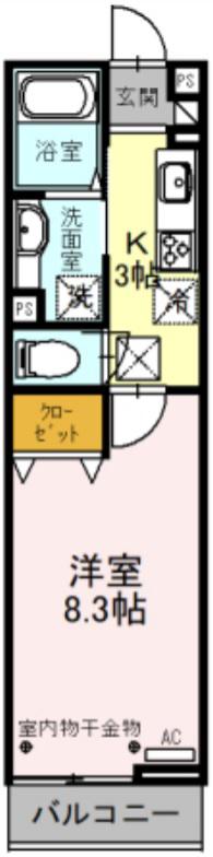 POCO A POCO(1K/1階)の間取り写真