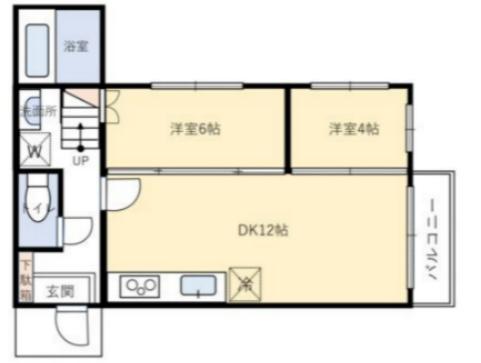 江上マンション(2LDK/3階)の間取り写真