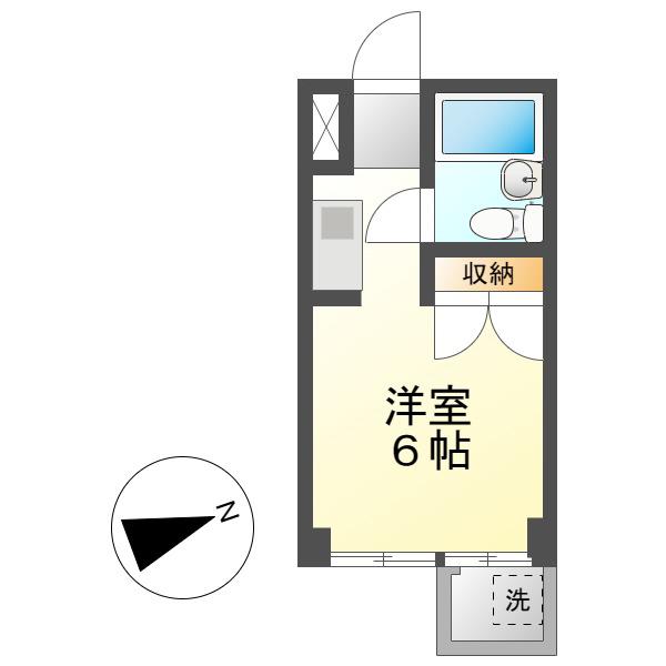 コーポ原久(ワンルーム/4階)の間取り写真