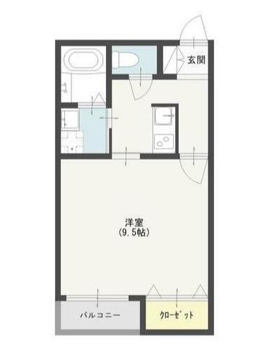 CHALEUR MAISON(1K/1階)の間取り写真