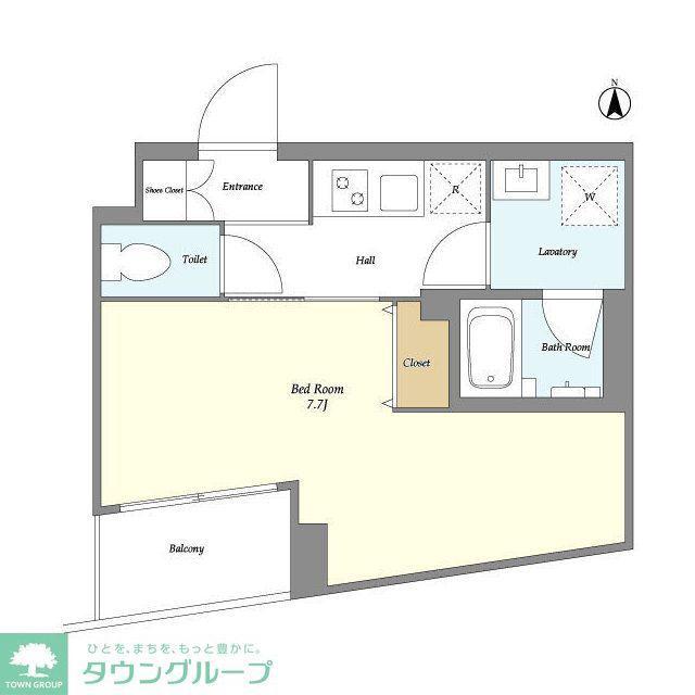 スタイリオ東品川(1K/1階)の間取り写真